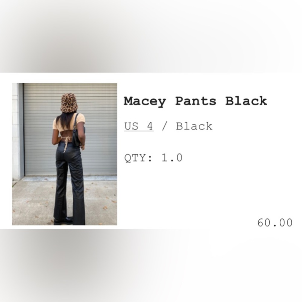 Princess Polly Macey Black Leather Pants